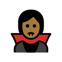 OpenMoji 13.1  🧛🏾  Vampire: Medium-dark Skin Tone Emoji