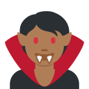 Twitter (Twemoji 14.0)  🧛🏾  Vampire: Medium-dark Skin Tone Emoji
