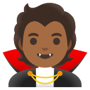 Google (Android 12L)  🧛🏾  Vampire: Medium-dark Skin Tone Emoji