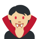 Twitter (Twemoji 14.0)  🧛🏼  Vampire: Medium-light Skin Tone Emoji