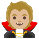 Google (Android 12L)  🧛🏼  Vampire: Medium-light Skin Tone Emoji