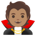 Google (Android 12L)  🧛🏽  Vampire: Medium Skin Tone Emoji