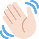 Twitter (Twemoji 14.0)  👋🏻  Waving Hand: Light Skin Tone Emoji