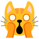 Google (Android 12L)  🙀  Weary Cat Emoji