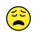 OpenMoji 13.1  😩  Weary Face Emoji