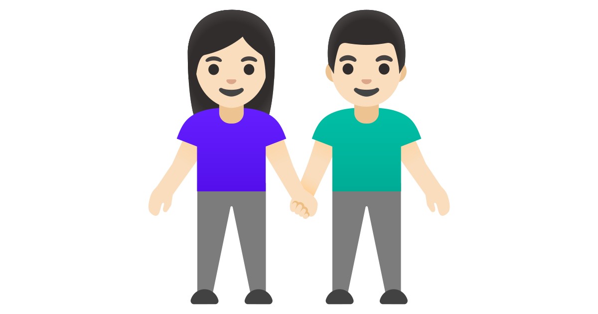 👫🏻  Woman And Man Holding Hands: Light Skin Tone