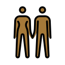 OpenMoji 13.1  👫🏾  Woman And Man Holding Hands: Medium-dark Skin Tone Emoji