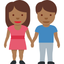 Twitter (Twemoji 14.0)  👫🏾  Woman And Man Holding Hands: Medium-dark Skin Tone Emoji
