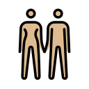 OpenMoji 13.1  👫🏼  Woman And Man Holding Hands: Medium-light Skin Tone Emoji