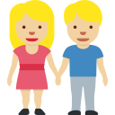 Twitter (Twemoji 14.0)  👫🏼  Woman And Man Holding Hands: Medium-light Skin Tone Emoji