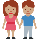 Twitter (Twemoji 14.0)  👫🏽  Woman And Man Holding Hands: Medium Skin Tone Emoji