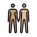 OpenMoji 13.1  👩🏽‍🤝‍👨🏼  Woman And Man Holding Hands: Medium Skin Tone, Medium-light Skin Tone Emoji