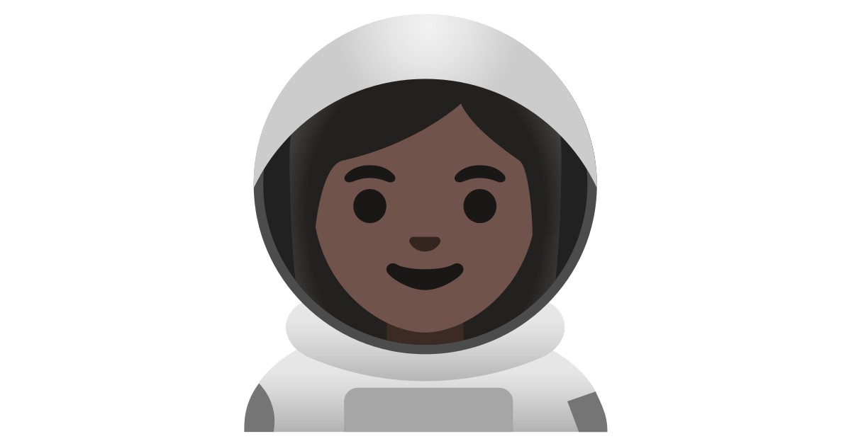 👩🏿‍🚀  Woman Astronaut: Dark Skin Tone