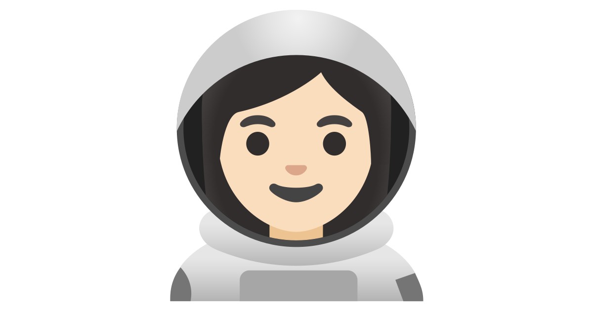 👩🏻‍🚀  Woman Astronaut: Light Skin Tone