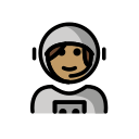 OpenMoji 13.1  👩🏽‍🚀  Woman Astronaut: Medium Skin Tone Emoji
