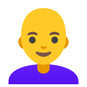 Google (Android 12L)  👩‍🦲  Woman: Bald Emoji