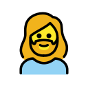 OpenMoji 13.1  🧔‍♀️  Woman: Beard Emoji