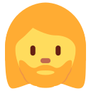 Twitter (Twemoji 14.0)  🧔‍♀️  Woman: Beard Emoji