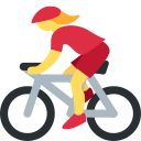 Twitter (Twemoji 14.0)  🚴‍♀️  Woman Biking Emoji