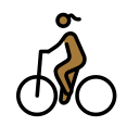 OpenMoji 13.1  🚴🏾‍♀️  Woman Biking: Medium-dark Skin Tone Emoji