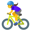 Google (Android 12L)  🚴‍♀️  Woman Biking Emoji