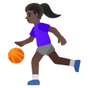 Google (Android 12L)  ⛹🏿‍♀️  Woman Bouncing Ball: Dark Skin Tone Emoji