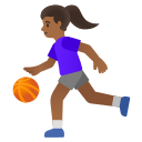 Google (Android 12L)  ⛹🏾‍♀️  Woman Bouncing Ball: Medium-dark Skin Tone Emoji