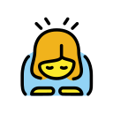 OpenMoji 13.1  🙇‍♀️  Woman Bowing Emoji
