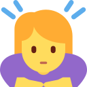 Twitter (Twemoji 14.0)  🙇‍♀️  Woman Bowing Emoji