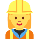 Twitter (Twemoji 14.0)  👷‍♀️  Woman Construction Worker Emoji