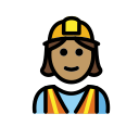 OpenMoji 13.1  👷🏽‍♀️  Woman Construction Worker: Medium Skin Tone Emoji