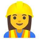 Google (Android 12L)  👷‍♀️  Woman Construction Worker Emoji