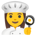 Google (Android 12L)  👩‍🍳  Woman Cook Emoji