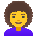 Google (Android 12L)  👩‍🦱  Woman: Curly Hair Emoji