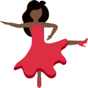 Twitter (Twemoji 14.0)  💃🏿  Woman Dancing: Dark Skin Tone Emoji