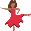 Twitter (Twemoji 14.0)  💃🏾  Woman Dancing: Medium-dark Skin Tone Emoji