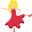 Twitter (Twemoji 14.0)  💃🏼  Woman Dancing: Medium-light Skin Tone Emoji