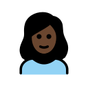 OpenMoji 13.1  👩🏿  Woman: Dark Skin Tone Emoji