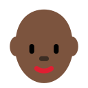 Twitter (Twemoji 14.0)  👩🏿‍🦲  Woman: Dark Skin Tone, Bald Emoji