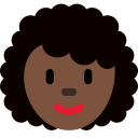 Twitter (Twemoji 14.0)  👩🏿‍🦱  Woman: Dark Skin Tone, Curly Hair Emoji