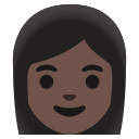Google (Android 12L)  👩🏿  Woman: Dark Skin Tone Emoji