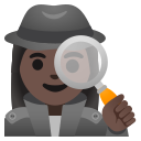 Google (Android 12L)  🕵🏿‍♀️  Woman Detective: Dark Skin Tone Emoji