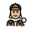 OpenMoji 13.1  🕵🏼‍♀️  Woman Detective: Medium-light Skin Tone Emoji