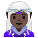 Google (Android 12L)  🧝🏿‍♀️  Woman Elf: Dark Skin Tone Emoji