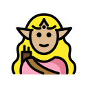 OpenMoji 13.1  🧝🏼‍♀️  Woman Elf: Medium-light Skin Tone Emoji