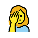 OpenMoji 13.1  🤦‍♀️  Woman Facepalming Emoji