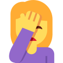 Twitter (Twemoji 14.0)  🤦‍♀️  Woman Facepalming Emoji