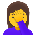 Google (Android 12L)  🤦‍♀️  Woman Facepalming Emoji