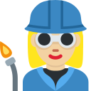 Twitter (Twemoji 14.0)  👩🏼‍🏭  Woman Factory Worker: Medium-light Skin Tone Emoji