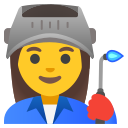 Google (Android 12L)  👩‍🏭  Woman Factory Worker Emoji
